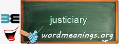 WordMeaning blackboard for justiciary